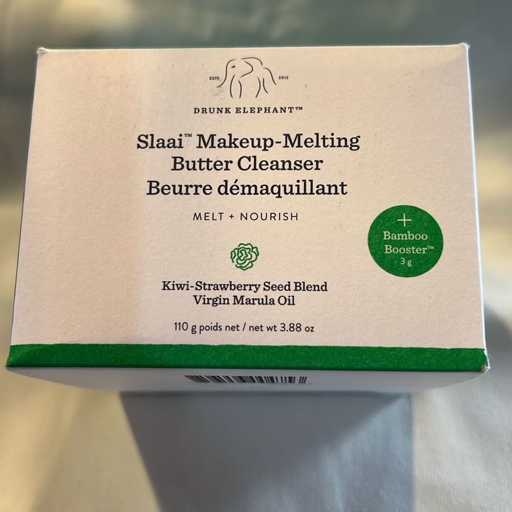 Drunk Elephant Slaai™ Makeup-Melting
Butter Cleanser.  (NEW)